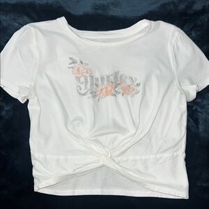 Hurley White Floral Knot Tee Small